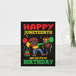 Cartão Feliz Juntee E Sim É Meu Aniversário Negro