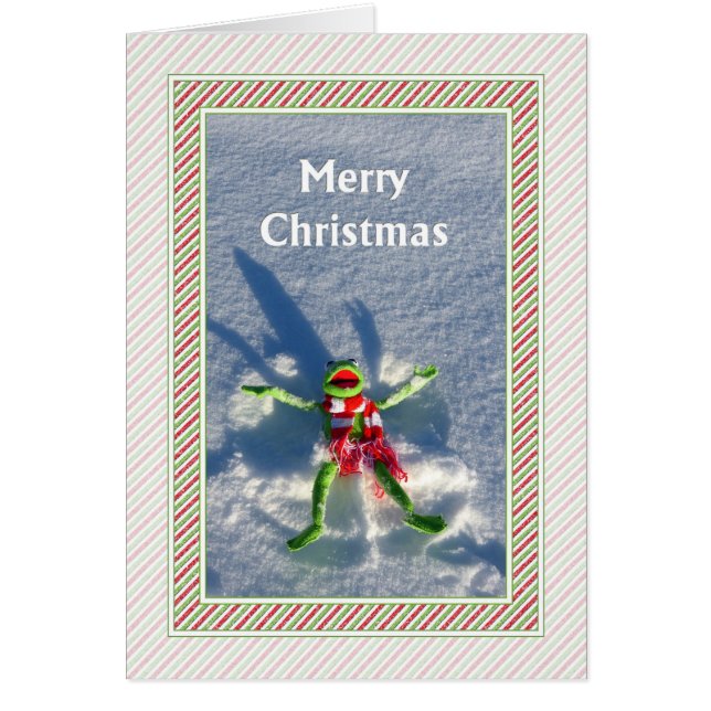 Cartão Feliz Kermie Natal (Frente)