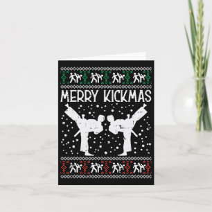 Cartão Feliz Kickmas Natal Feio Karate Jiu Jitsu Mart
