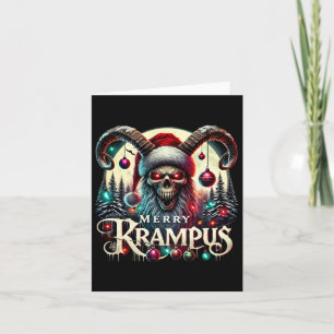 Cartão Feliz Krampus Christmas Krampus Está Chegando Na C