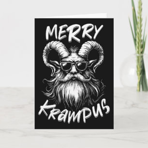 Cartão Feliz Krampus Crianças Mitológicas Homens Natal Ho