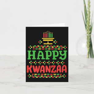 Cartão Feliz Kwanzaa Feliz Natal Homens Africanos America