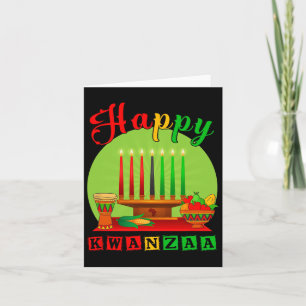 Cartão Feliz Kwanzaa Kinara Sete Velas Princípios De K
