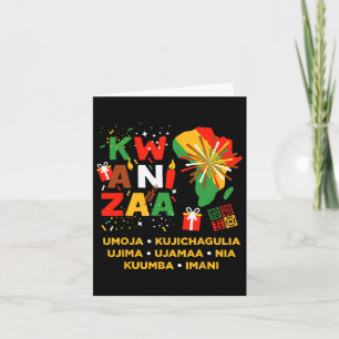 Cartão Feliz Kwanzaa Kinara Sete Velas Princípios De K