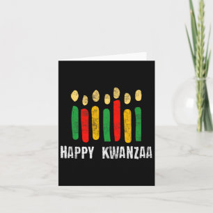 Cartão Feliz Kwanzaa Kinara Sete Velas Princípios De K