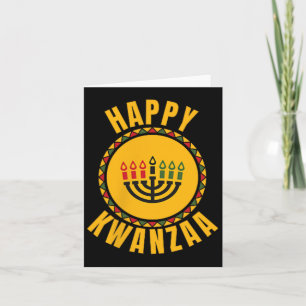 Cartão Feliz Kwanzaa Kinara-sete Velas Princípios De K
