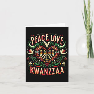 Cartão Feliz Kwanzaa Paz Com Amor Kwanzaa Americano Afric