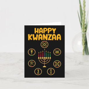 Cartão Feliz Kwanzaa Sete Princípios Do Kwanzaa Kinara M