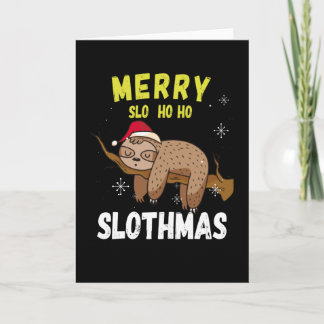 Cartão Feliz Larga Slo ho ho Slothmas
