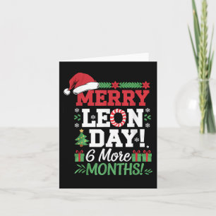 Cartão Feliz Leon Day Noel Para Trás Engraçado Coun de Na