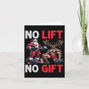 Cartão Feliz Liftmas Papais noeis Musculares Arranjo de X