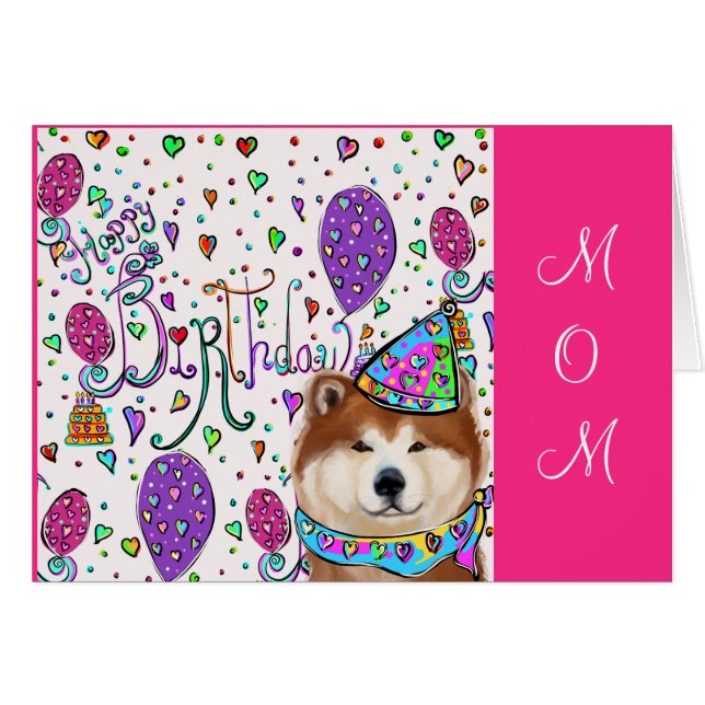 CARTÃO FELIZ MÃE DE ANIVERSÁRIO (Frente Horizontal)