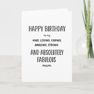 Cartão Feliz MÃE de aniversário! ...engraçada