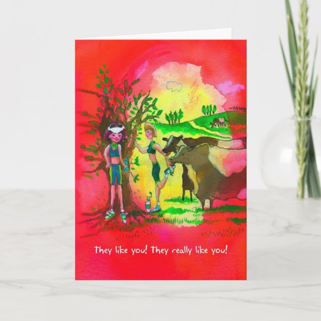 Cartão Feliz Maratonista de Aniversário - Salty Runners (Frente)