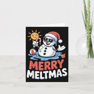 Cartão Feliz Meltmas Snowman Xmas Em Julho