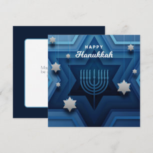 Cartão Feliz Menorá de Hanukkah