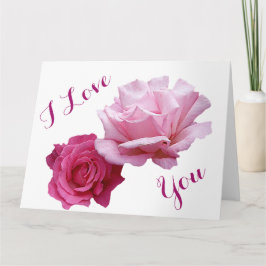 Cartão Feliz Namorados bonito rosas rosas românticas amor