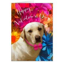 Feliz Namorados Pet, Cachorro, Flores Labradoras