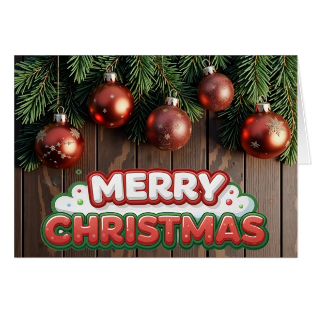 Cartão Feliz Natal (Frente Horizontal)