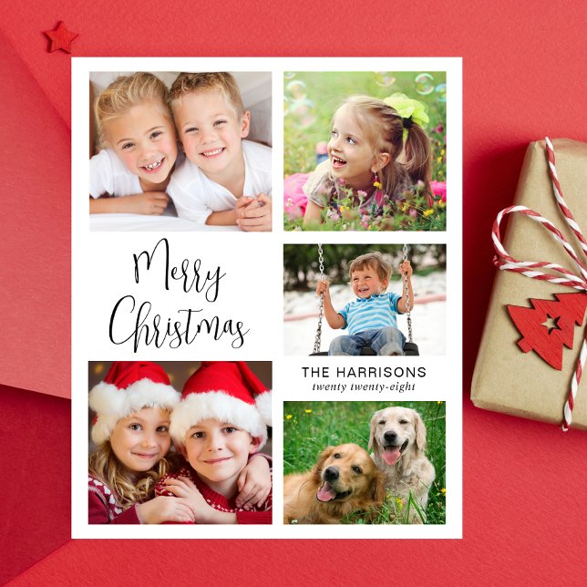 Cartão Feliz Natal 5 Férias (Capture the joy, love & laughter shared with your family and friends in a card that's uniquely yours)
