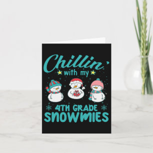 Cartão Feliz Natal A Chillin Com A Minha Neve Do 4º Ano