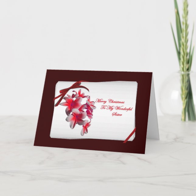 Cartão Feliz Natal a minha irmã maravilhosa (Frente)