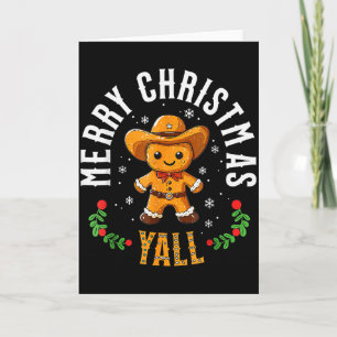 Cartão Feliz Natal a Todos Biscoito de Natal Cowboy Cumpr