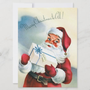 Cartão Feliz Natal a Todos (Papai Noel Antigo)