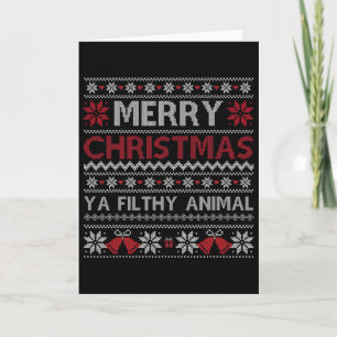 Cartão Feliz Natal Animal Imundo Seu Estilo Feio De Natal