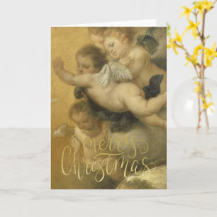 Cartão Feliz Natal - Anjos Lindos Arte Fina