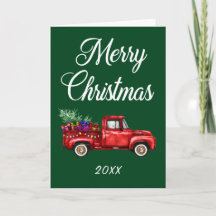 Feliz Natal Ano Vintage Red Truck Tifts