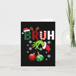 Cartão Feliz Natal Bruh Kids Adolescentes Meninos Engraça