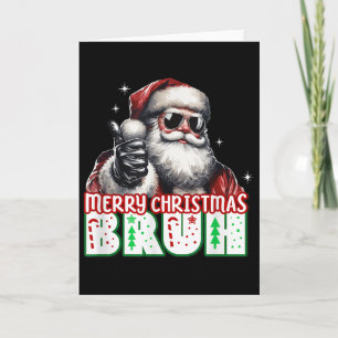 Cartão Feliz Natal Bruh Polegar Para Cima Relaxa Papai No