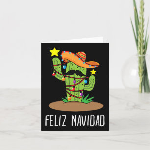 Cartão Feliz Natal Cactus - Árvore Mexicana De Natal Em J