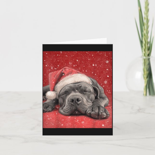 Cartão Feliz Natal Cane Corso  (Frente)