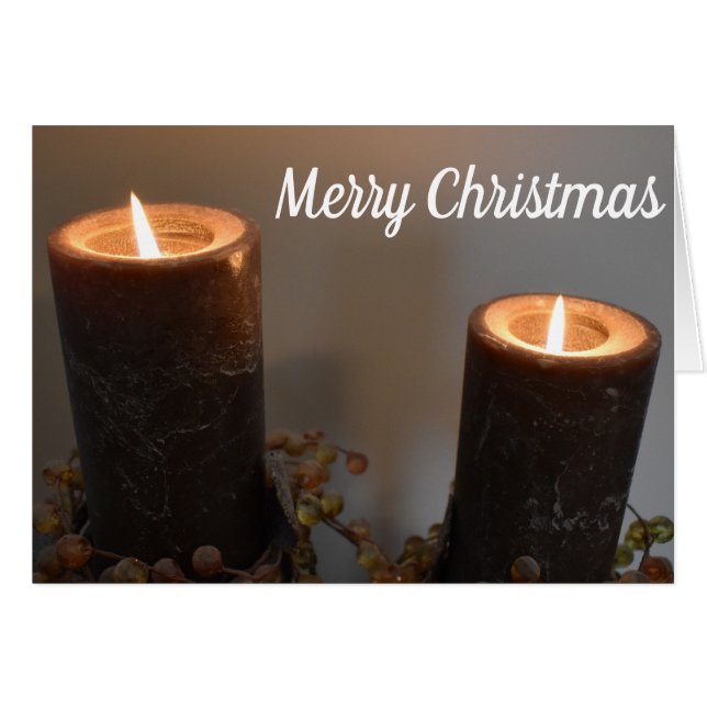 Cartão Feliz Natal, carta (Frente Horizontal)