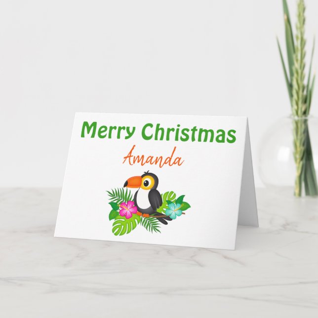 Cartão Feliz Natal Carta Tucano (Frente)