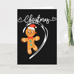 Cartão Feliz Natal Casal Biscoito de Natal Pijama de Nata