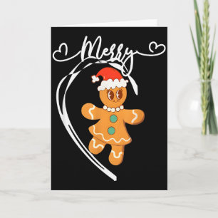 Cartão Feliz Natal Casal Biscoito de Natal Pijama de Nata