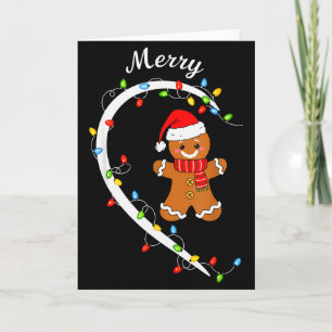 Cartão Feliz Natal Casal Biscoito de Natal Pijama de Nata
