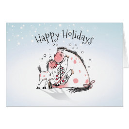 Cartão Feliz Natal, Cavalo e Foto