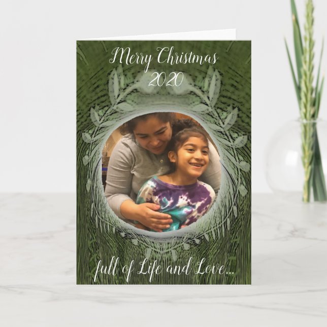 Cartão Feliz Natal... cheio de Vida e Amor... Holid (Frente)