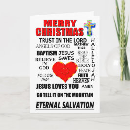 Cartão Feliz Natal Christian Faith