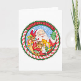 Cartão Feliz Natal Círculo do Papai Noel