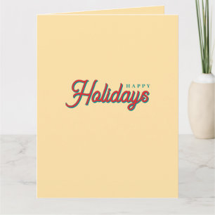 Cartão Feliz Natal Clássico Único Minimalista Simples