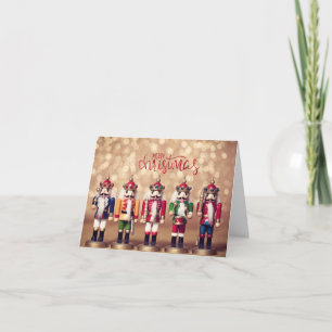 Cartão Feliz Natal Coloridos Nutcrackers