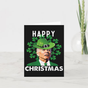Cartão Feliz Natal Confuso, Funny Joe Biden Rua Patrona