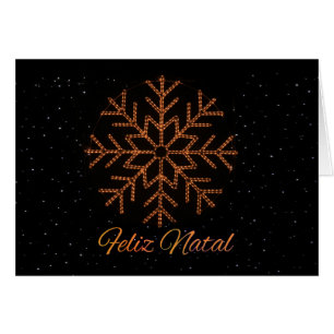 Cartão Feliz Natal Crystal Lights