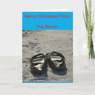 Cartão Feliz Natal Da Praia