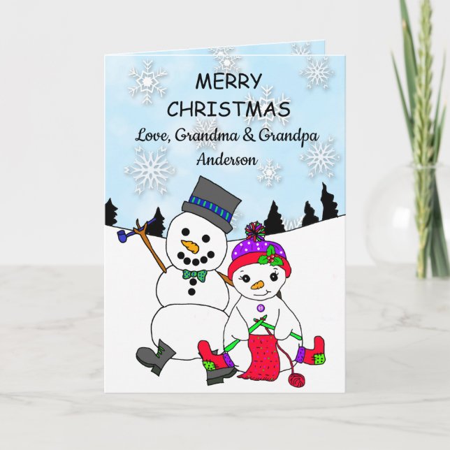 Cartão Feliz Natal da vovó e vovô (Frente)